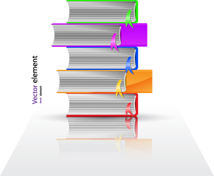 elements of books design vector