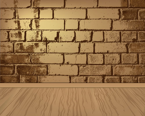 elements of brick wall background vector