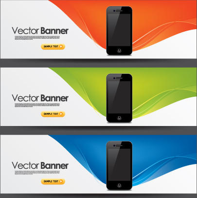 Elements of colored banner design vector Vectors graphic art designs in ...