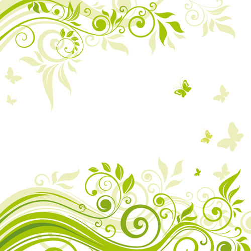 elements of floral backgrounds vector illustration 