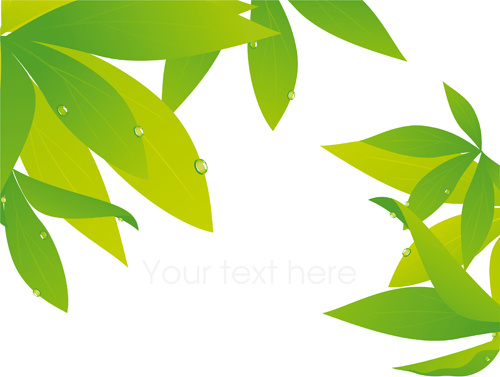 elements of fresh green vector backgrounds