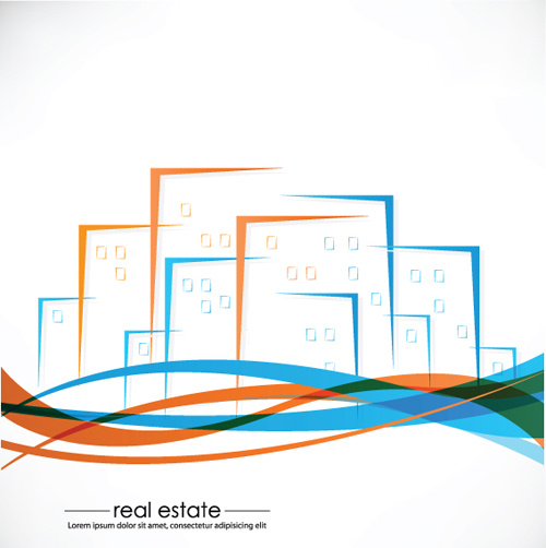 elements of real estate design vector