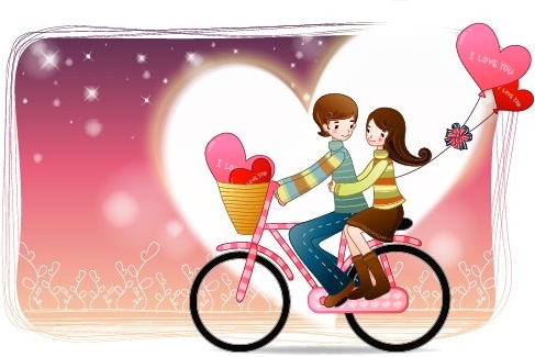 Elements of romantic cartoon lovers vector set Vectors graphic art designs  in editable .ai .eps .svg .cdr format free and easy download unlimit  id:551714