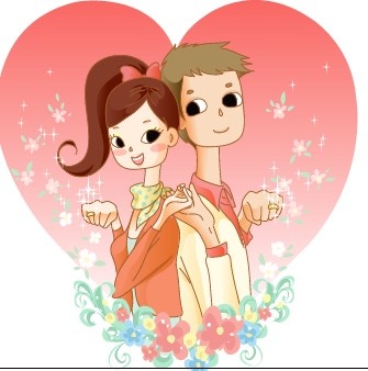 Elements of romantic cartoon lovers vector set Vectors graphic art designs  in editable .ai .eps .svg .cdr format free and easy download unlimit  id:551715