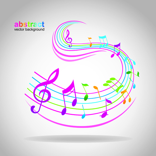 elements of sheet music and music design vector 