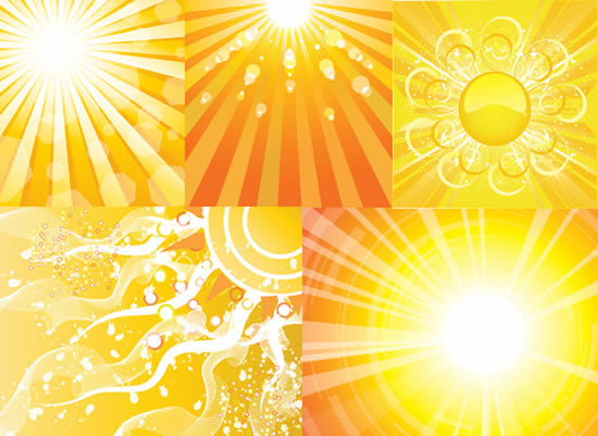 elements of sun ray of light beam backgrounds art