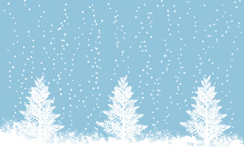 elements of winter with snow backgrounds vector