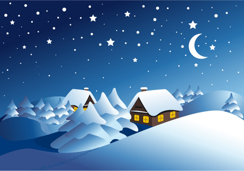 elements of winter with snow backgrounds vector