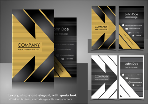 elipse business cards design vector 