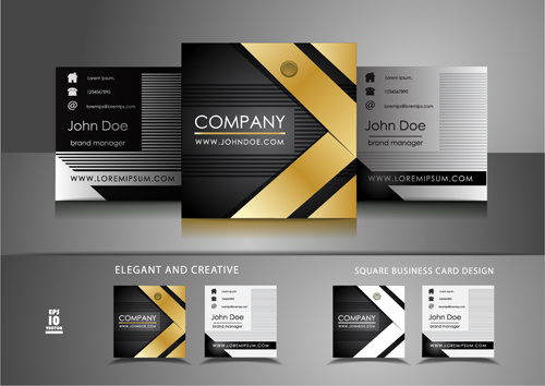 elipse business cards design vector 