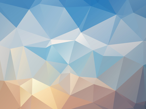 embossment triangular blue background vector