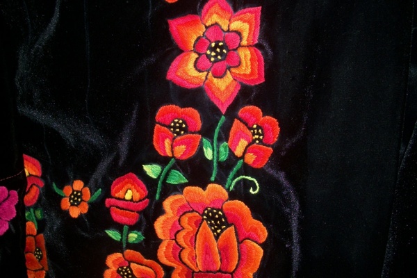 embroidered flowers