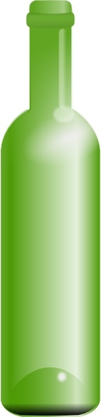 Empty Green Bottle clip art 