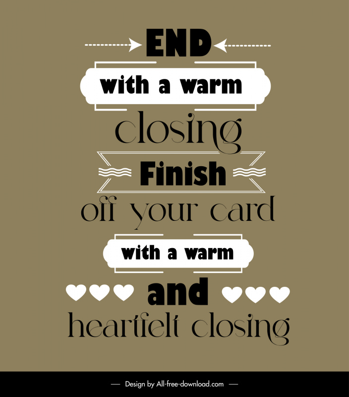 end with a warm closing quotation template classic symmetry