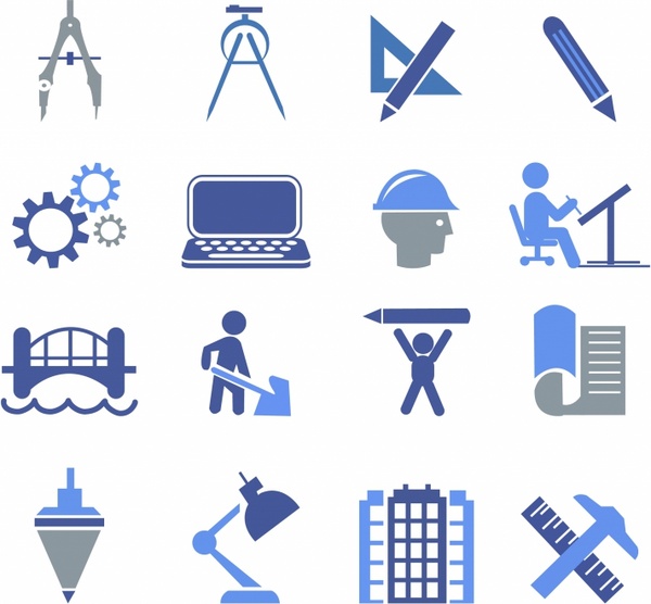 Engineering Icons Free vector in Adobe Illustrator ai ( .AI