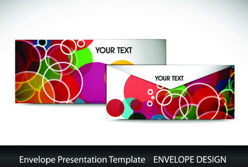 envelope presentation template design vector