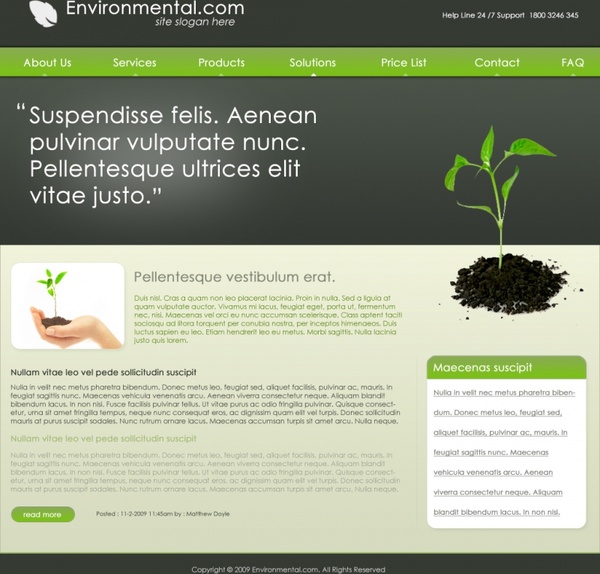 Environmental Free PSD Template 