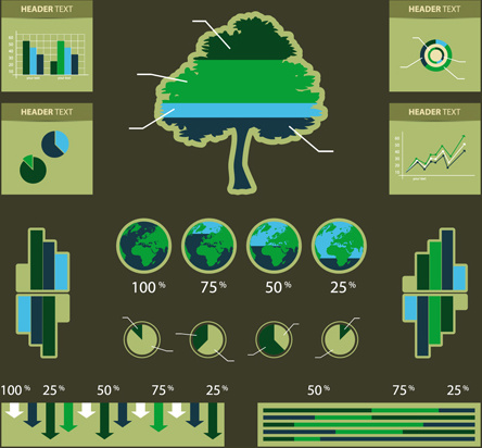 environmental protection infographics vector