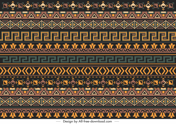 ethnic pattern classic repeating decor horizontal layout