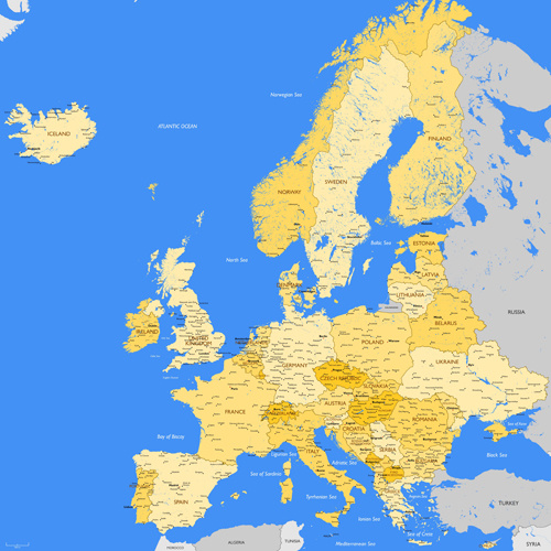Download Europe map vectors design Free vector in Encapsulated ...