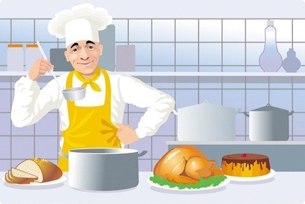 european and american kitchen cooking clip art 