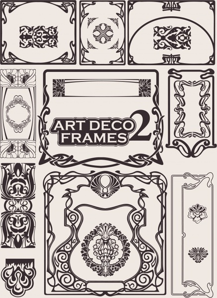 decorative elements templates classical elegant symmetric seamless shapes