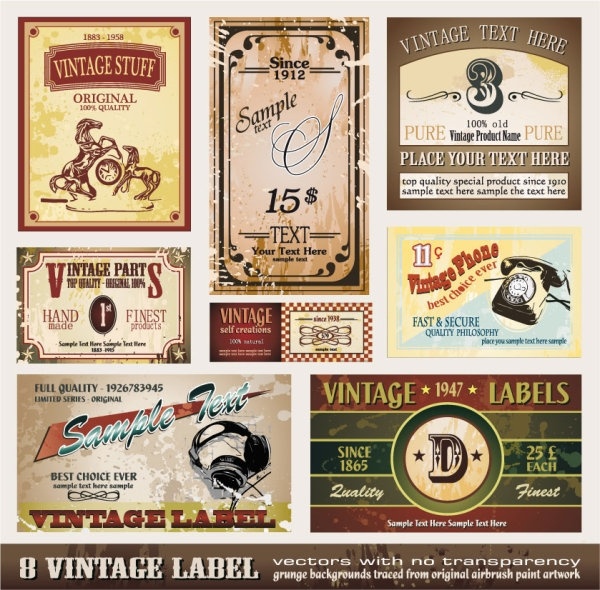 european classic bottle label 01 vector