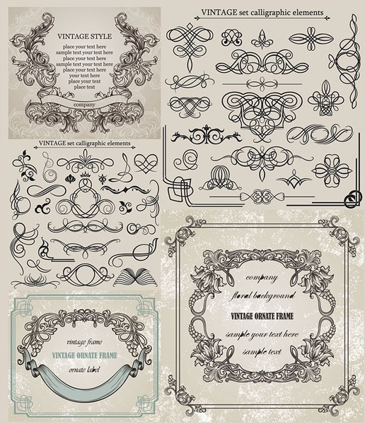 european classic lace pattern vector
