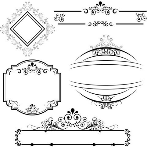 european lines border 03 vector