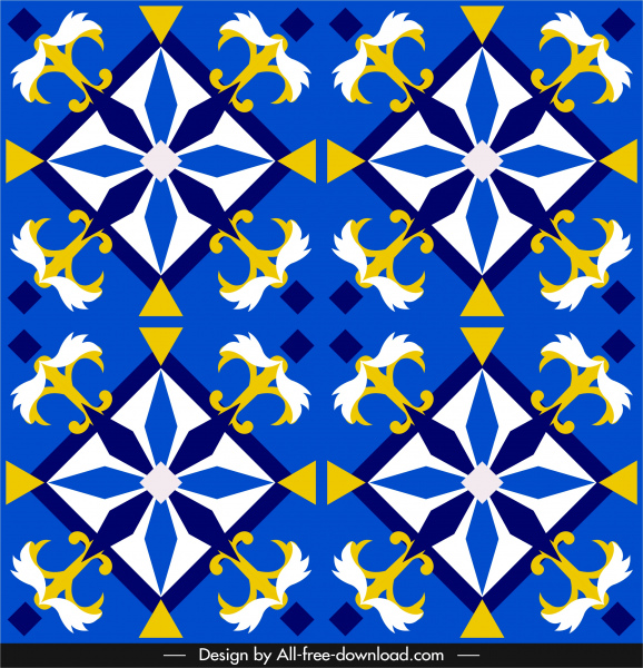 european pattern elegant colorful symmetric flat repeating decor