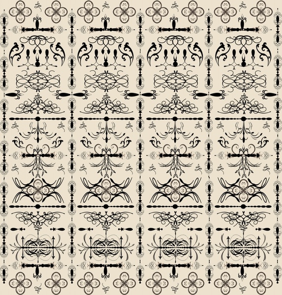 tribal pattern template grunge retro symmetric shapes