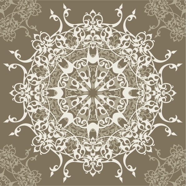 decorative pattern retro design elegant seamless symmetric ornament