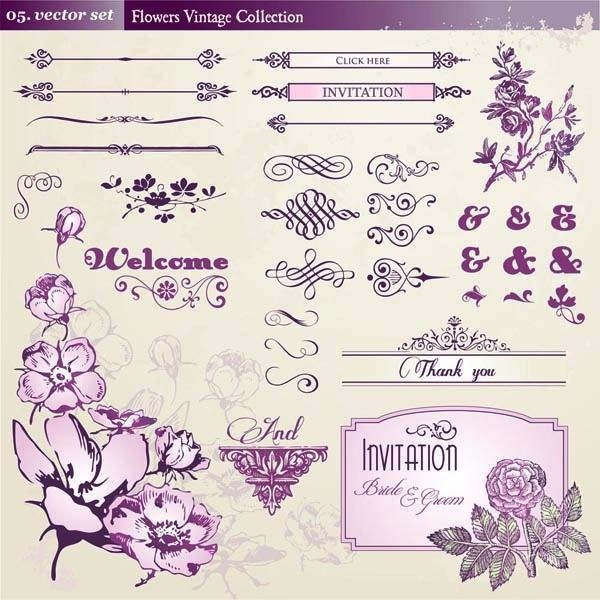 european retro floral lace pattern vector 1