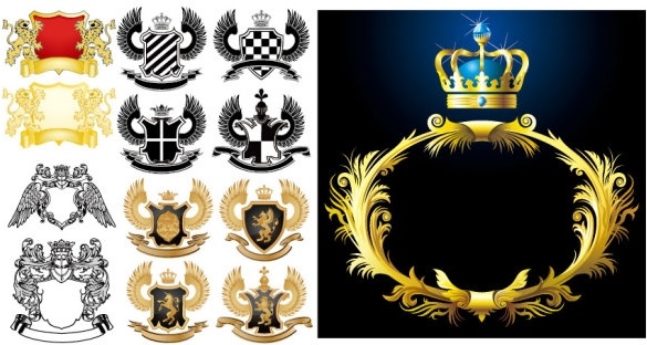 european royal pattern vector