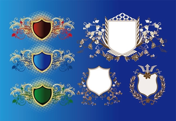 european shield pattern vector