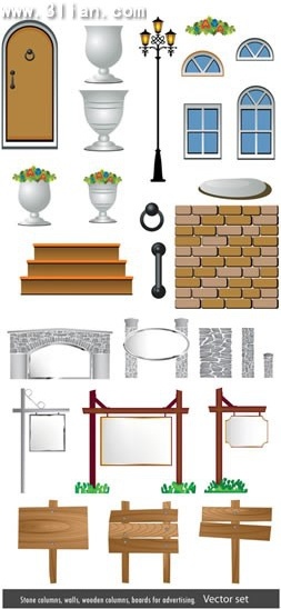 architecture design elements western style exteriors icons