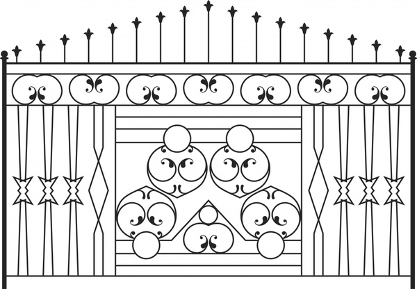 iron gate template symmetric elegant classic european decor