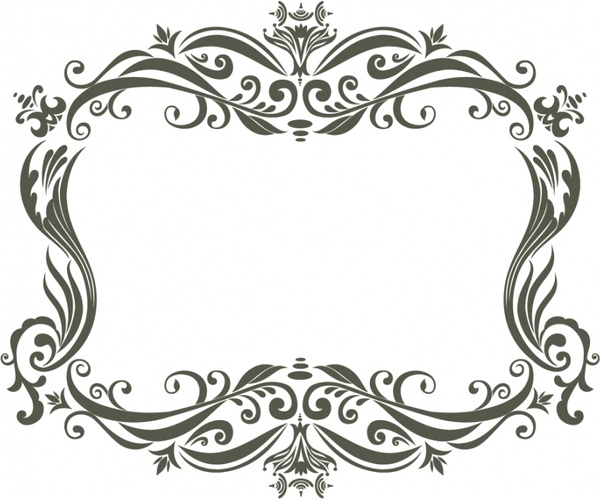 decorative frame template elegant classic european symmetric curves