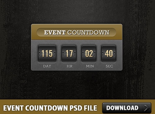 Event Countdown Free PSD file