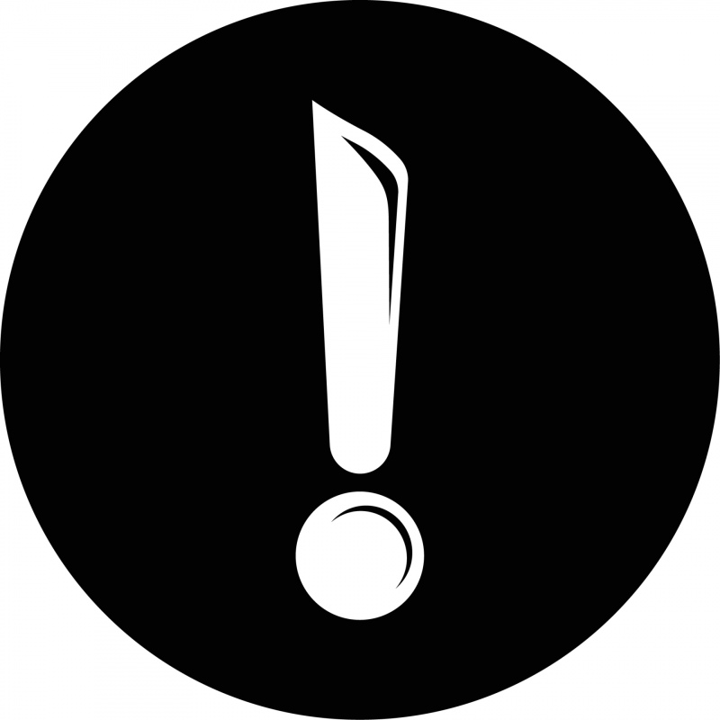 exclamation mark circle assistant sign icon