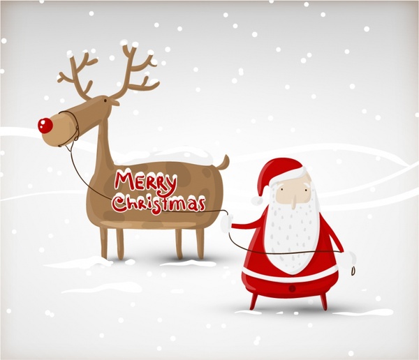 Exquisite christmas santa claus vector illustration Free vector in ...
