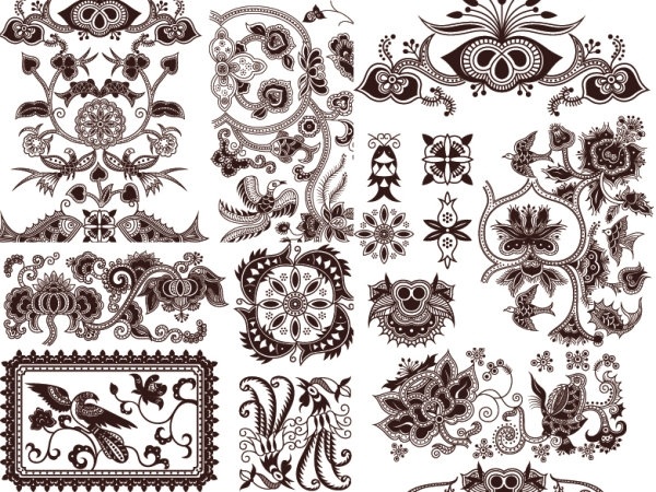 exquisite classic traditional pattern vector