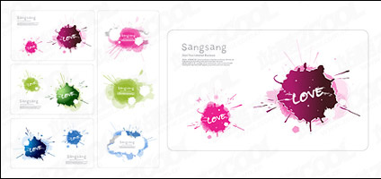 Exquisite color ink card material 