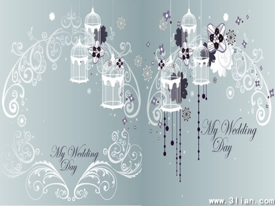 wedding background elegant curved floral bird cage decor