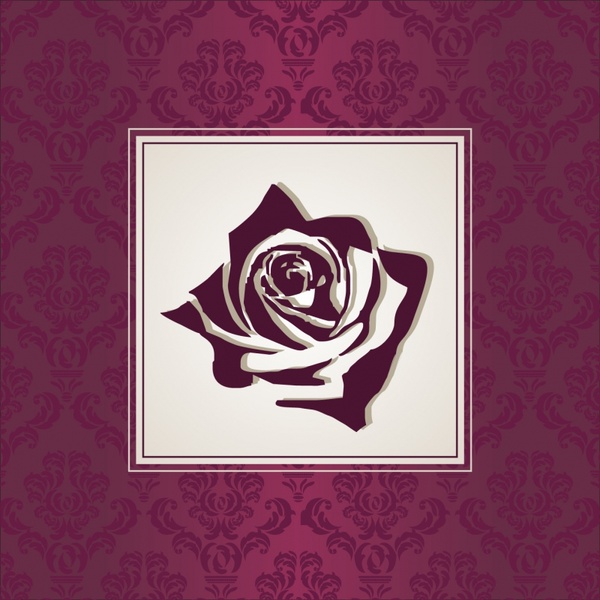 card cover template classic elegant rose petal decor