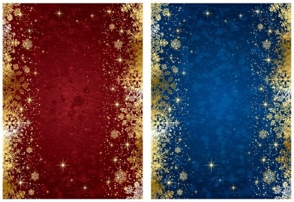 exquisite gold snowflake christmas background vector 