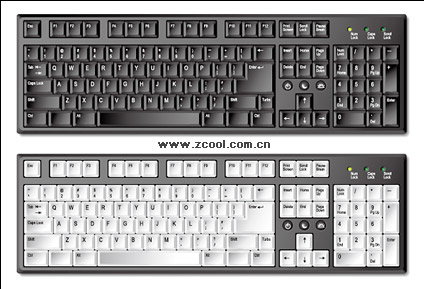 Exquisite keyboard vector material
