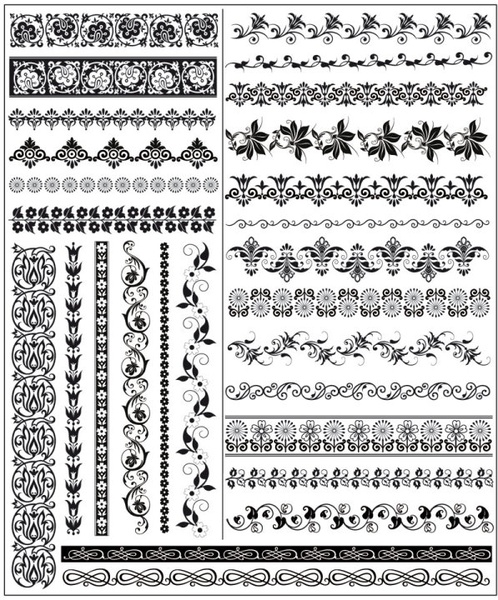 exquisite lace pattern 01 vector