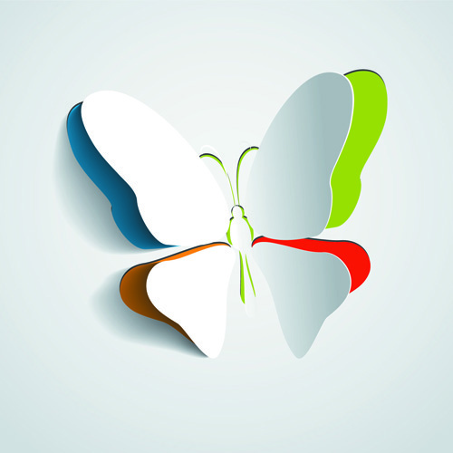 exquisite paper butterfly vector backgrouns 