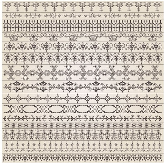 tribal pattern template symmetric retro decorated shapes elements